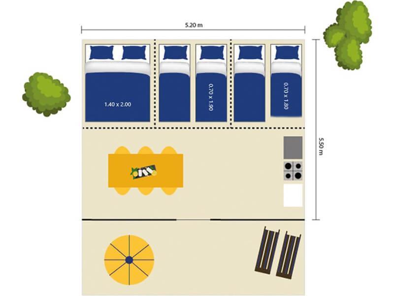 Easyatent Bungalow Tent Lanterna Cervar-Porat Room photo